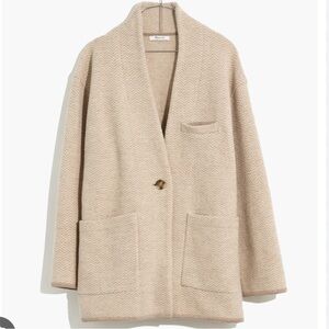 Madewell Beige Sweater with Button Detail